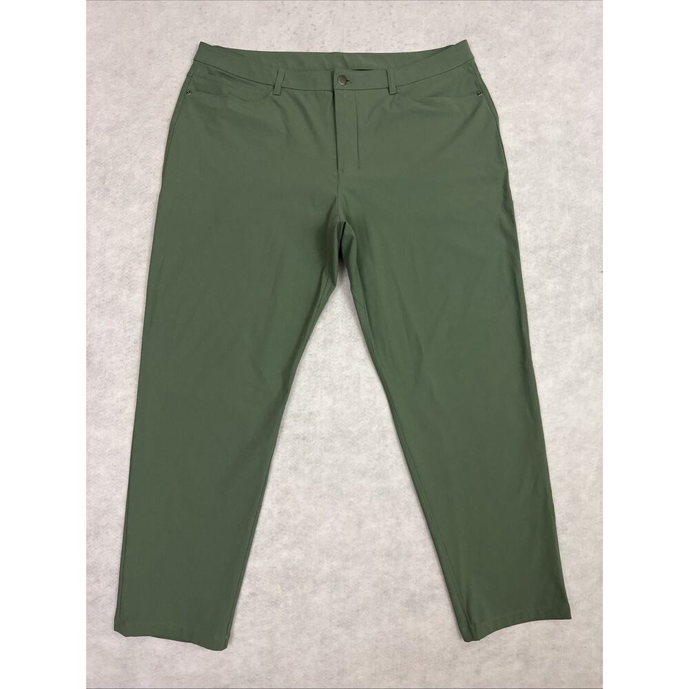 Lululemon ABC Pants Mens 40 Green Warpstreme Classic Fit 5 Pocket Golf Casual - Picture 1 of 11